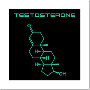 Testosterone - Teal Posters and Art